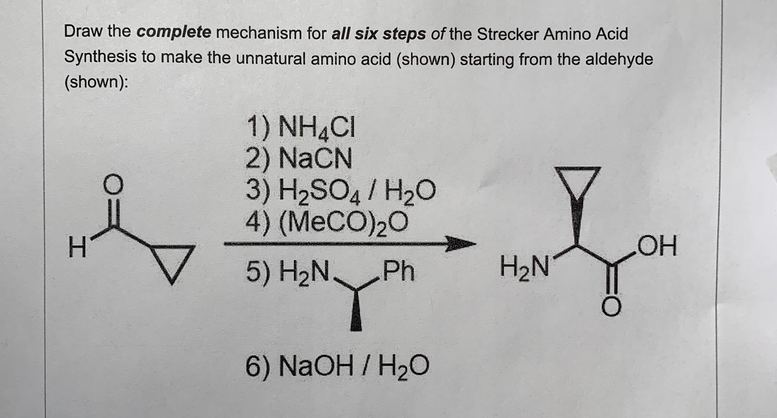 Solved Draw the complete mechanism for all six steps of the | Chegg.com