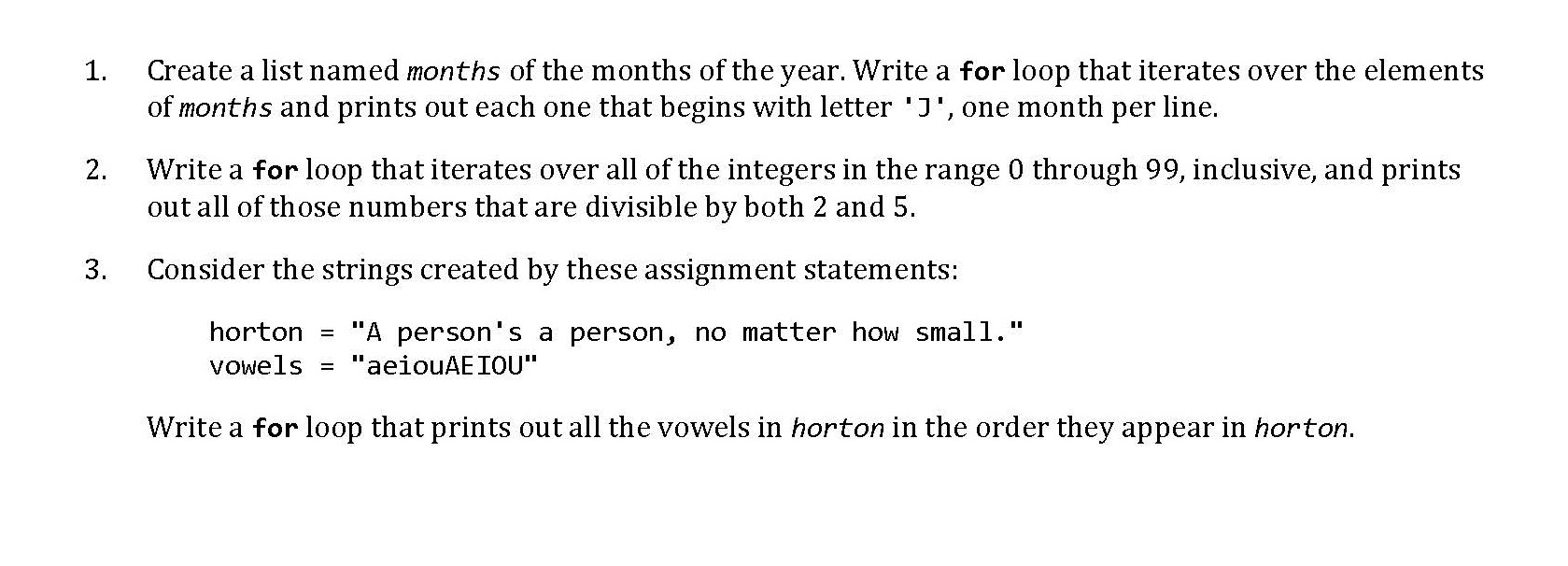 Solved 1. Create a list named months of the months of the | Chegg.com