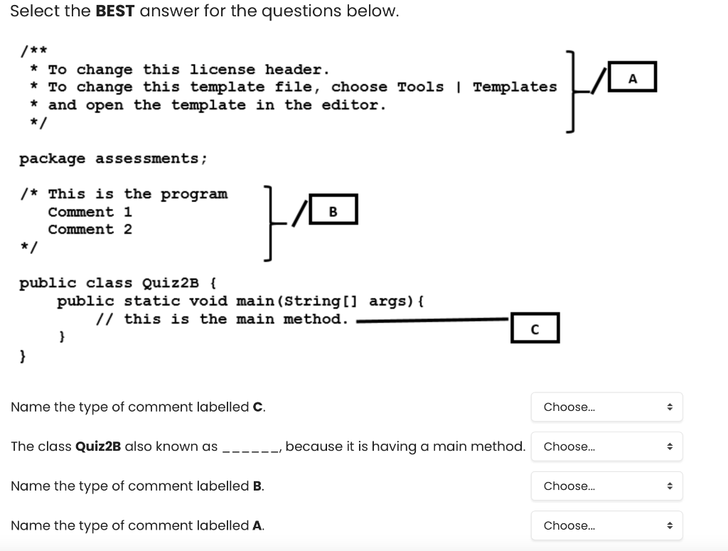 syntax of single line comment in java
