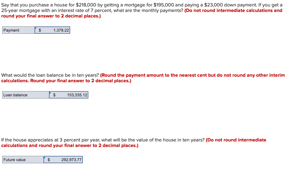 If the purchase price for a house is $218 orders 500