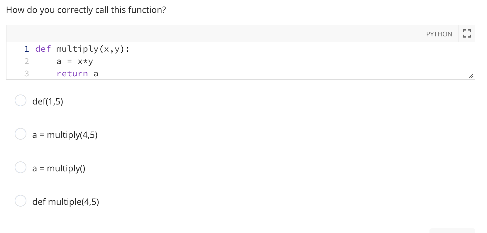 Solved How do you correctly call this function? PYTHON ri L | Chegg.com