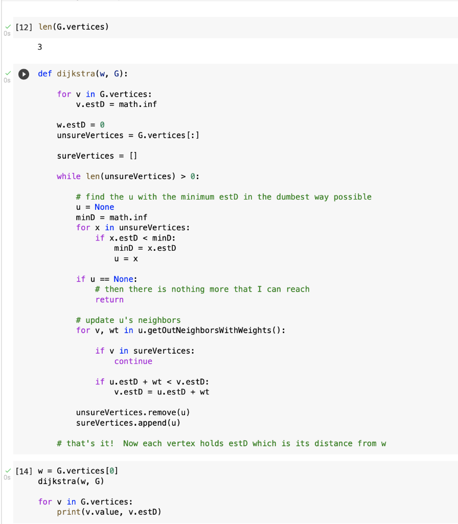 Solved Modify the code to output the nodes in the shortest | Chegg.com