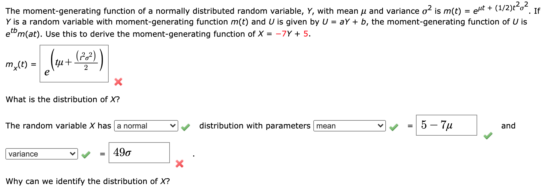 Solved + If The Moment-generating Function Of A Normally | Chegg.com