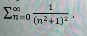 Find the sum of the infinite series using the residue | Chegg.com