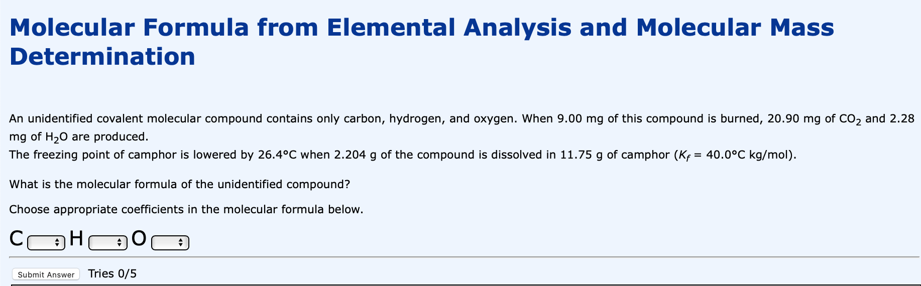 Solved Molecular Formula From Elemental Analysis And | Chegg.com