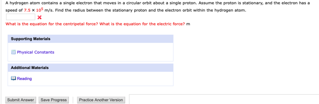 Solved A hydrogen atom contains a single electron that moves | Chegg.com