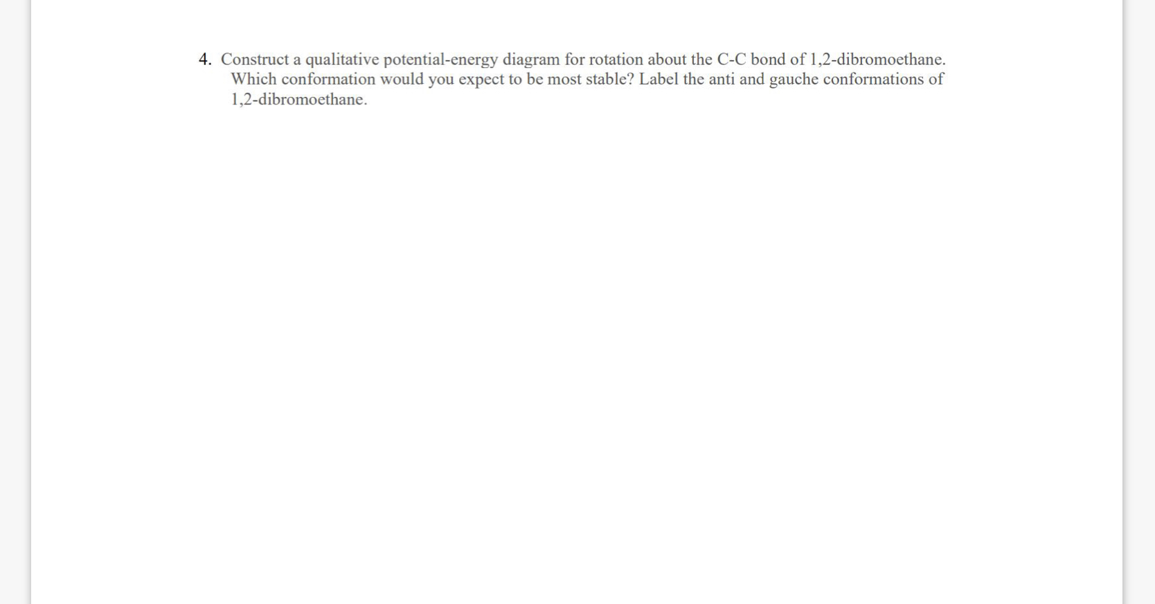 Solved 4 Construct A Qualitative Potential Energy Diagram 0228