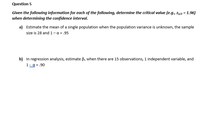 Solved Question 5 Given the following information for each | Chegg.com