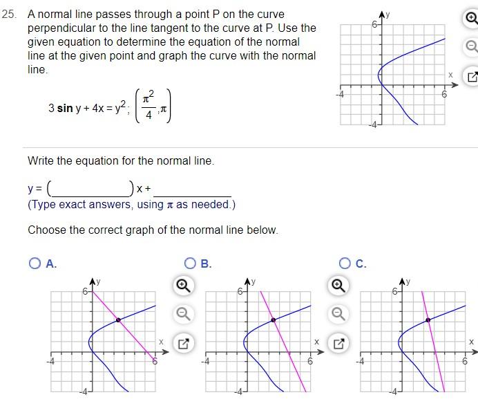 Solved cb 25. A normal line passes through a point P on the | Chegg.com