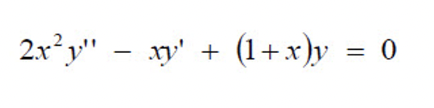 Solved 2x2y′′−xy′+(1+x)y=0 | Chegg.com