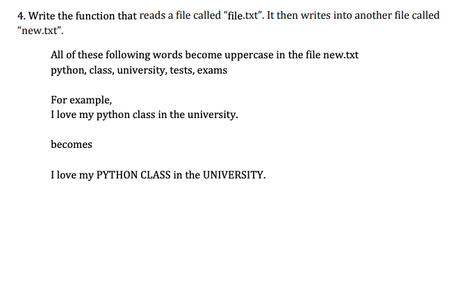 Solved 4. Write the function that reads a file called | Chegg.com