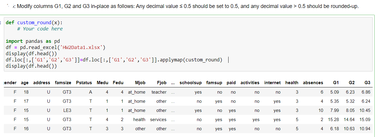 Solved The code should be in python above table from | Chegg.com