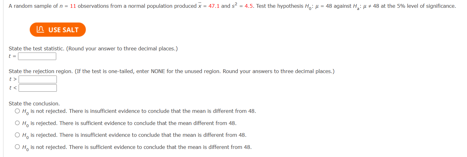 Solved A random sample of \\( n=11 \\) observations from a | Chegg.com