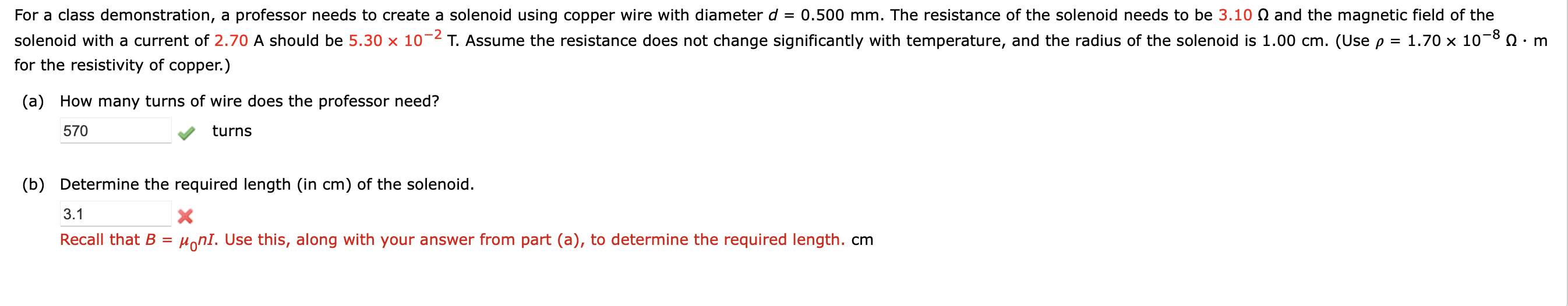 Solved for the resistivity of copper.) (a) How many turns of | Chegg.com