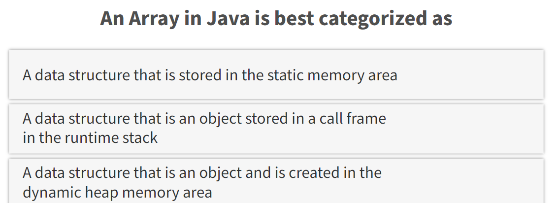 Solved A String in Java is best categorized as A primitive | Chegg.com
