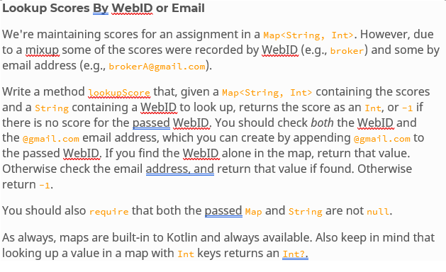 Map Not Null Kotlin Solved Lookup Scores By Webld Or Email We're Maintaining | Chegg.com