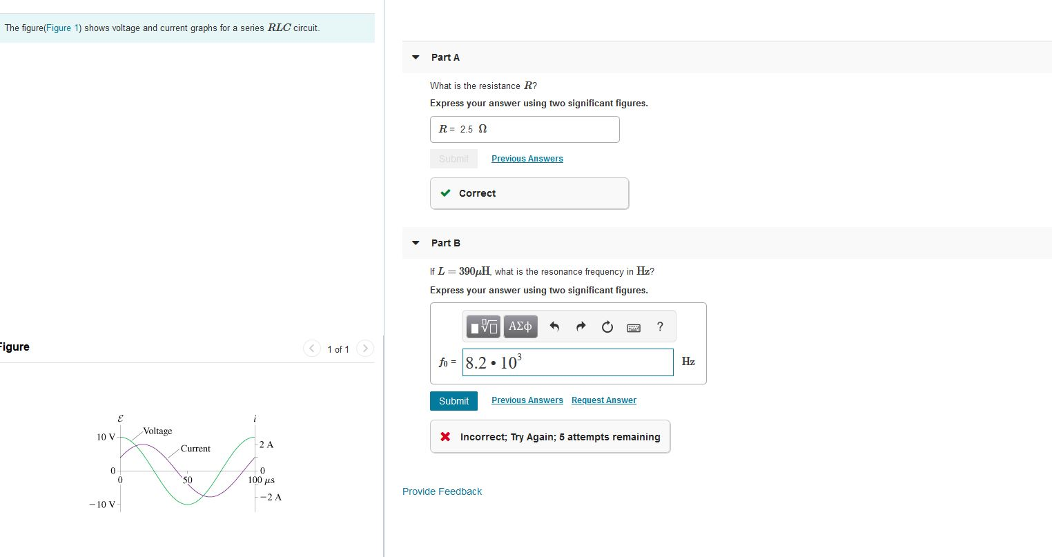 Solved The figure(Figure 1) shows voltage and current graphs | Chegg.com