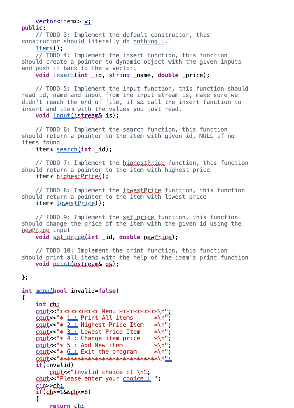 Solved LAB 7: Classes with pointers Objectives: Completing | Chegg.com
