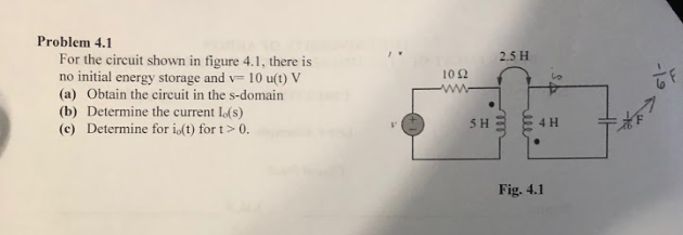 Solved Problem 4.1 For the circuit shown in figure 4.1, | Chegg.com