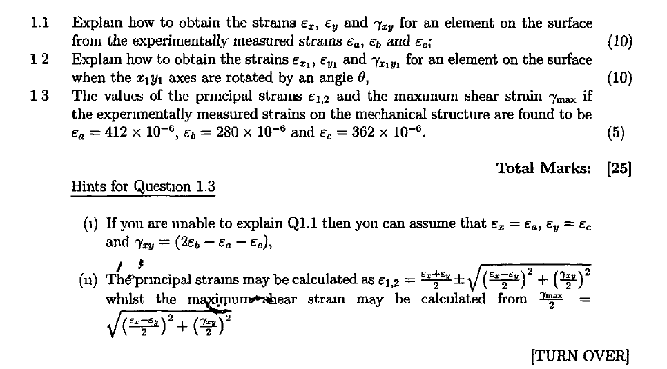 Solved QUESTION 1 A 45° stran rosette (also called a | Chegg.com