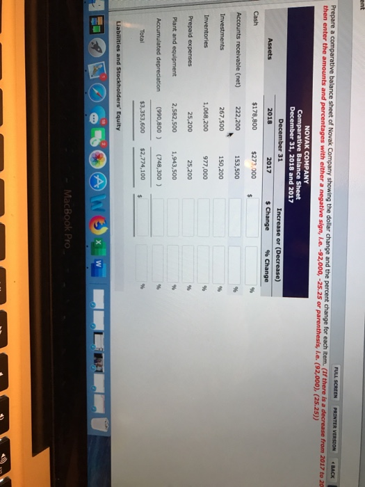 Solved Presented below is the comparative balance sheet for | Chegg.com
