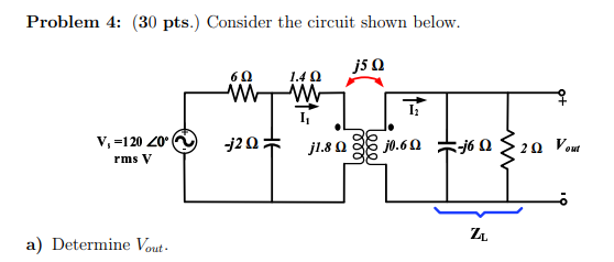 Solved Problem 4: (30 pts.) Consider the circuit shown | Chegg.com