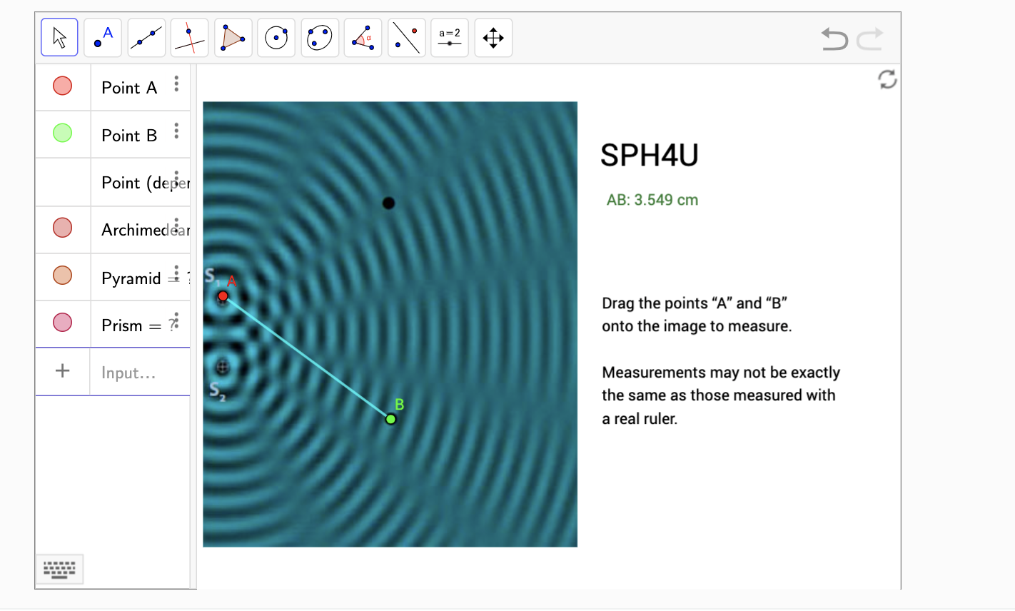 RULER / Measurement Problem - what's the distance between the 2 points? 