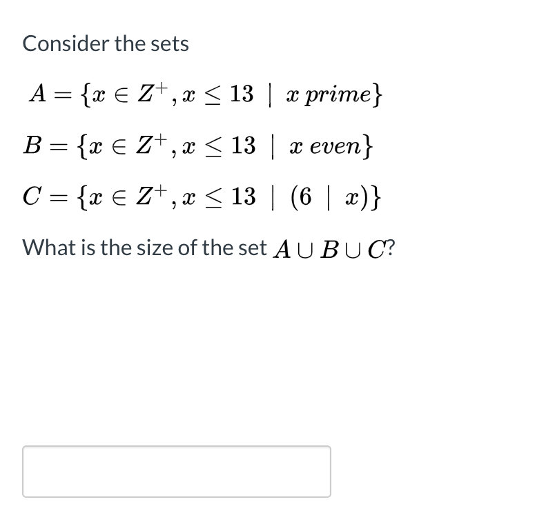 Solved Consider The Sets A Ae Z 13 Prime B X Chegg Com