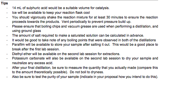 Solved * To be able to develop a protocol for a reaction | Chegg.com