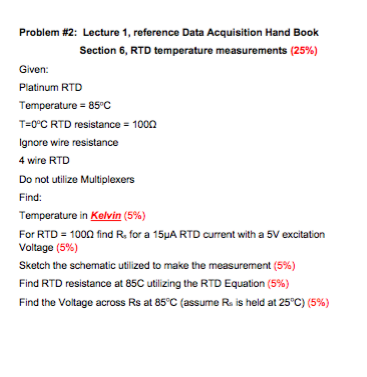 Problem #2: Lecture 1, reference Data Acquisition | Chegg.com