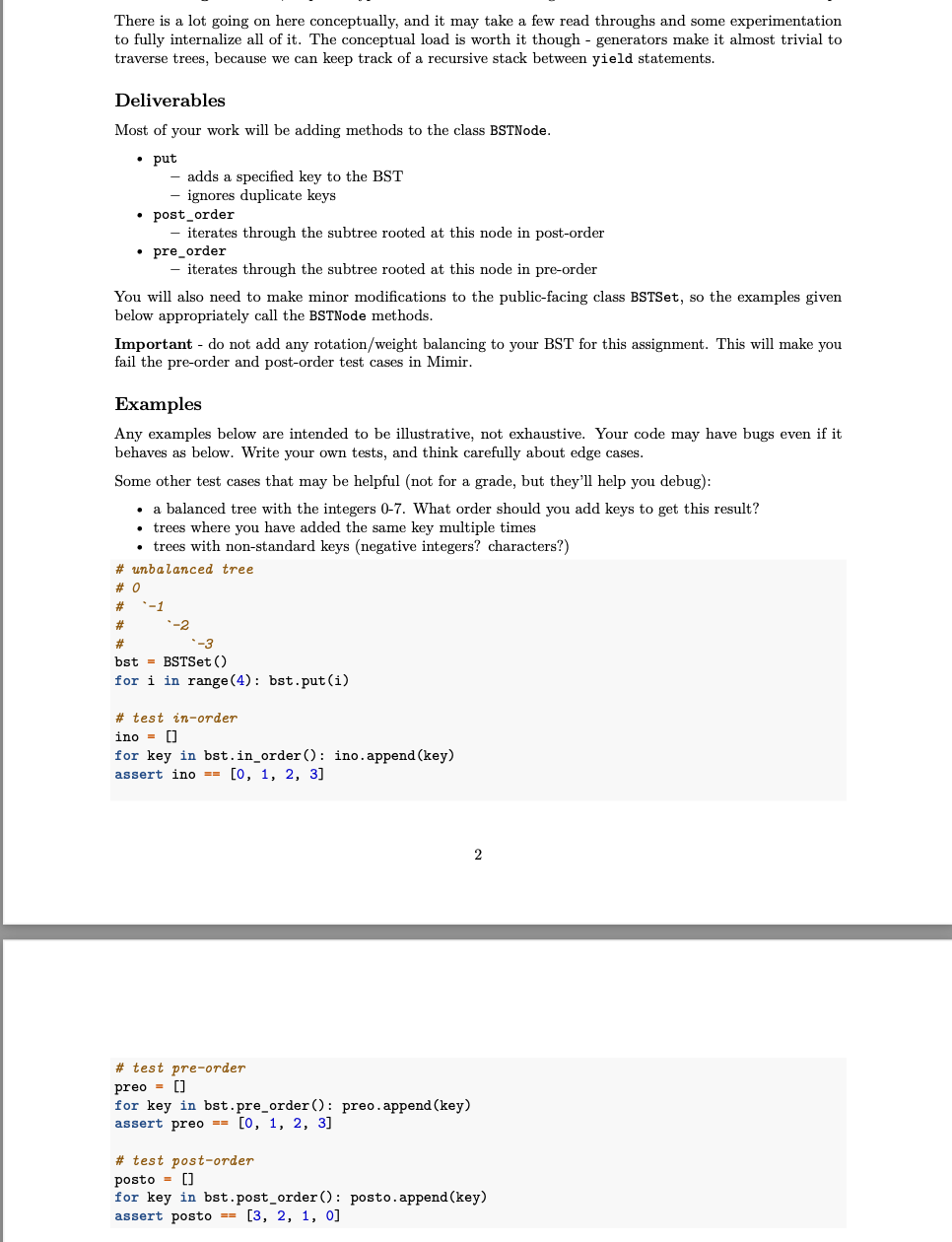 Tree Traversal Iterators Tree traversal is inherently | Chegg.com