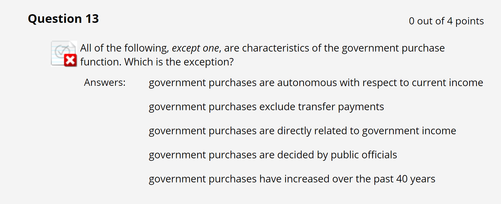 Solved Question 4 O out of 4 points A decrease in real | Chegg.com