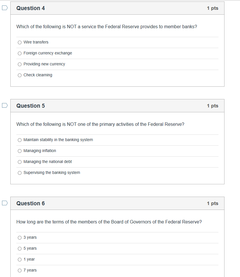 Solved Question 4 1 pts Which of the following is NOT a | Chegg.com