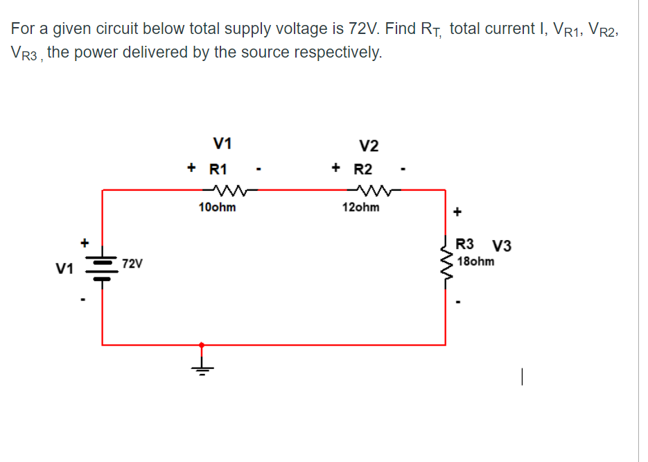 Solved For A Given Circuit Below Total Supply Voltage Is | Chegg.com