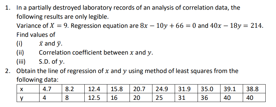 Solved 1. In a partially destroyed laboratory records of an | Chegg.com