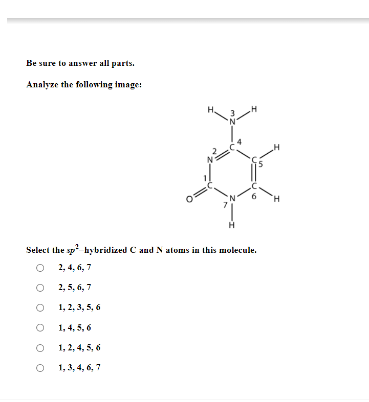 Solved Be sure to answer all parts. Analyze the following | Chegg.com