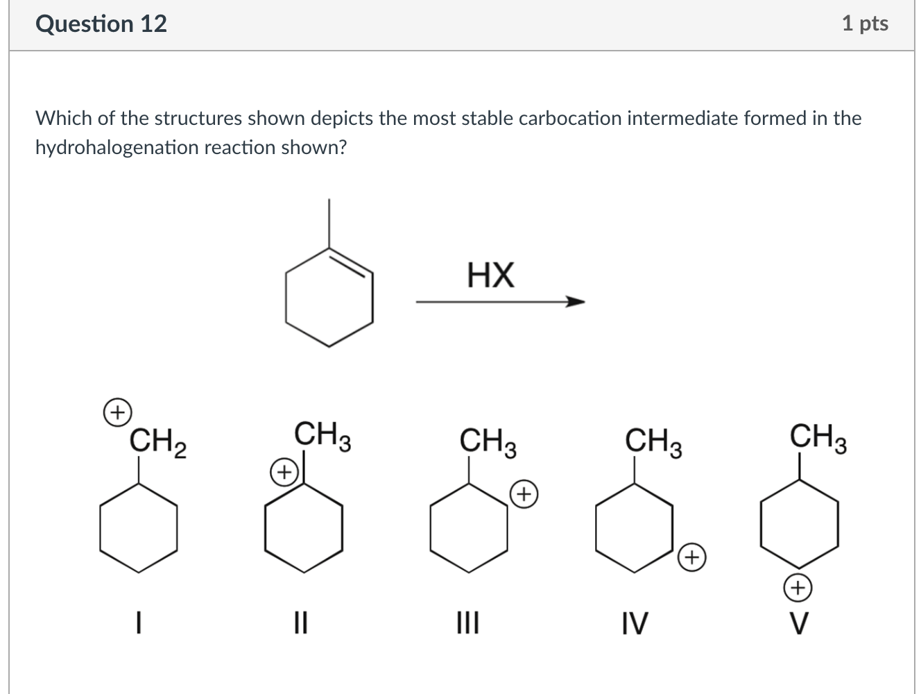 Solved Question 12 1 pts Which of the structures shown