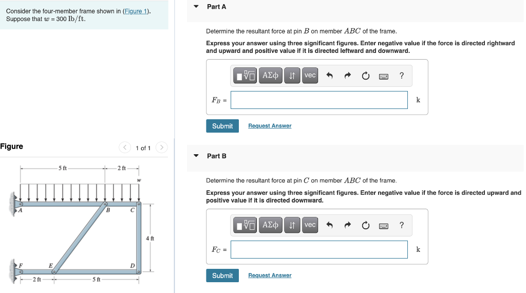 Solved Consider the four-member frame shown in Suppose that | Chegg.com