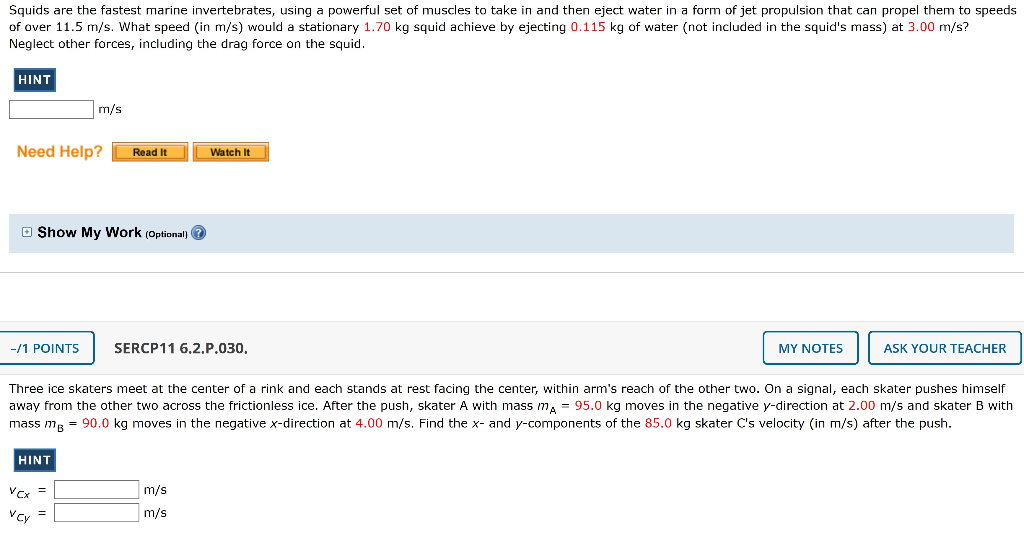 Solved Squids are the fastest marine invertebrates, using a | Chegg.com