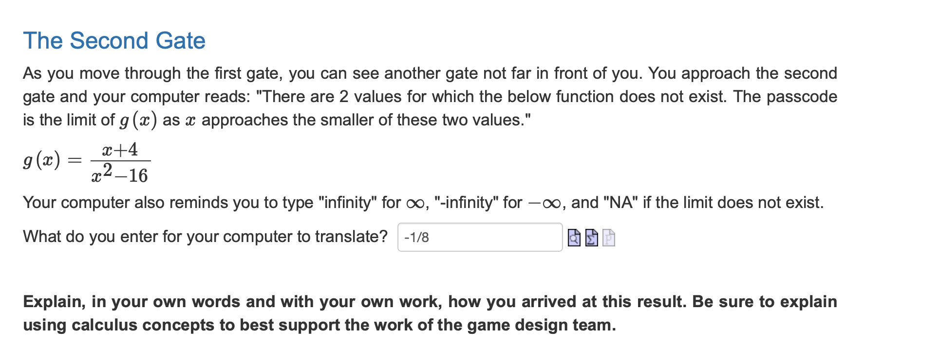 Solved The Second Gate As you move through the first gate,