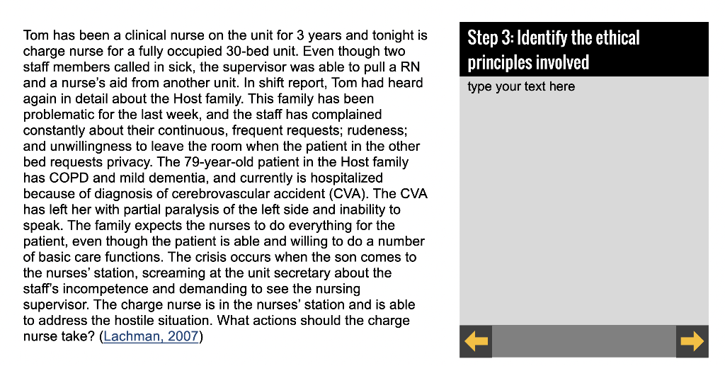 Solved Step 3: Identify the ethical principles involved type | Chegg.com
