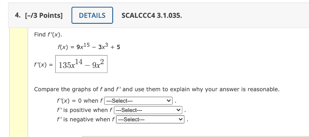 f x )= 3 5x 15