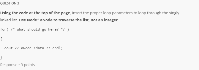 Solved QUESTION 1 Linked Lists Use the following code | Chegg.com