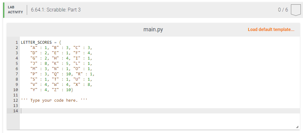 Solved 6.64 Scrabble: Part 3 Part 3: Word score In this | Chegg.com