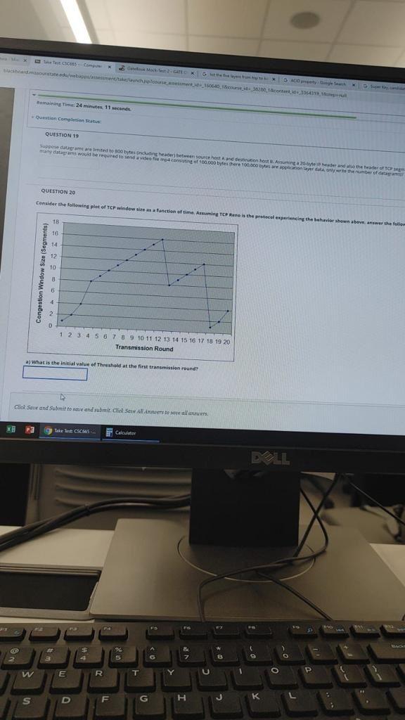 Solved consider the following plot of TCP window size as a | Chegg.com