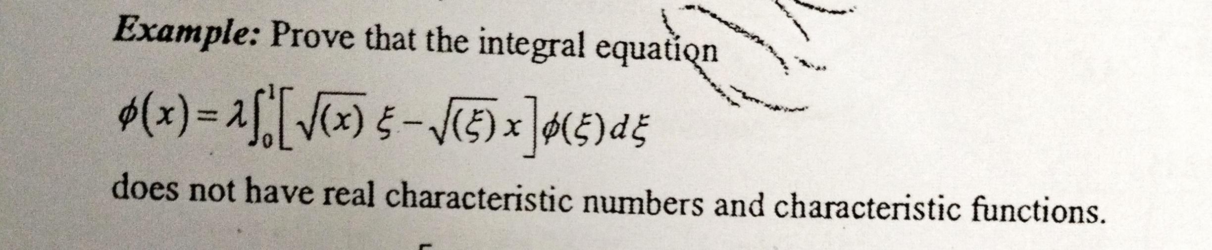 Solved Example: Prove that the integral equation | Chegg.com
