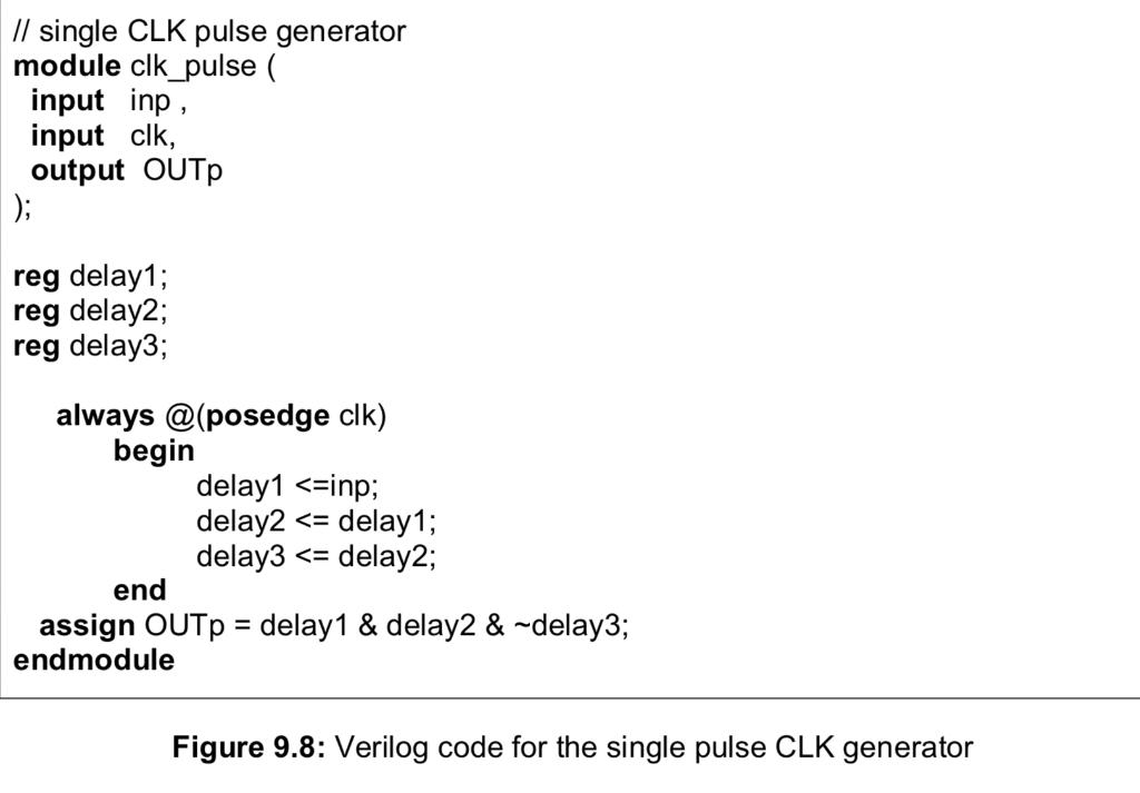 Solved Implement the single CLK pulse generator code shown