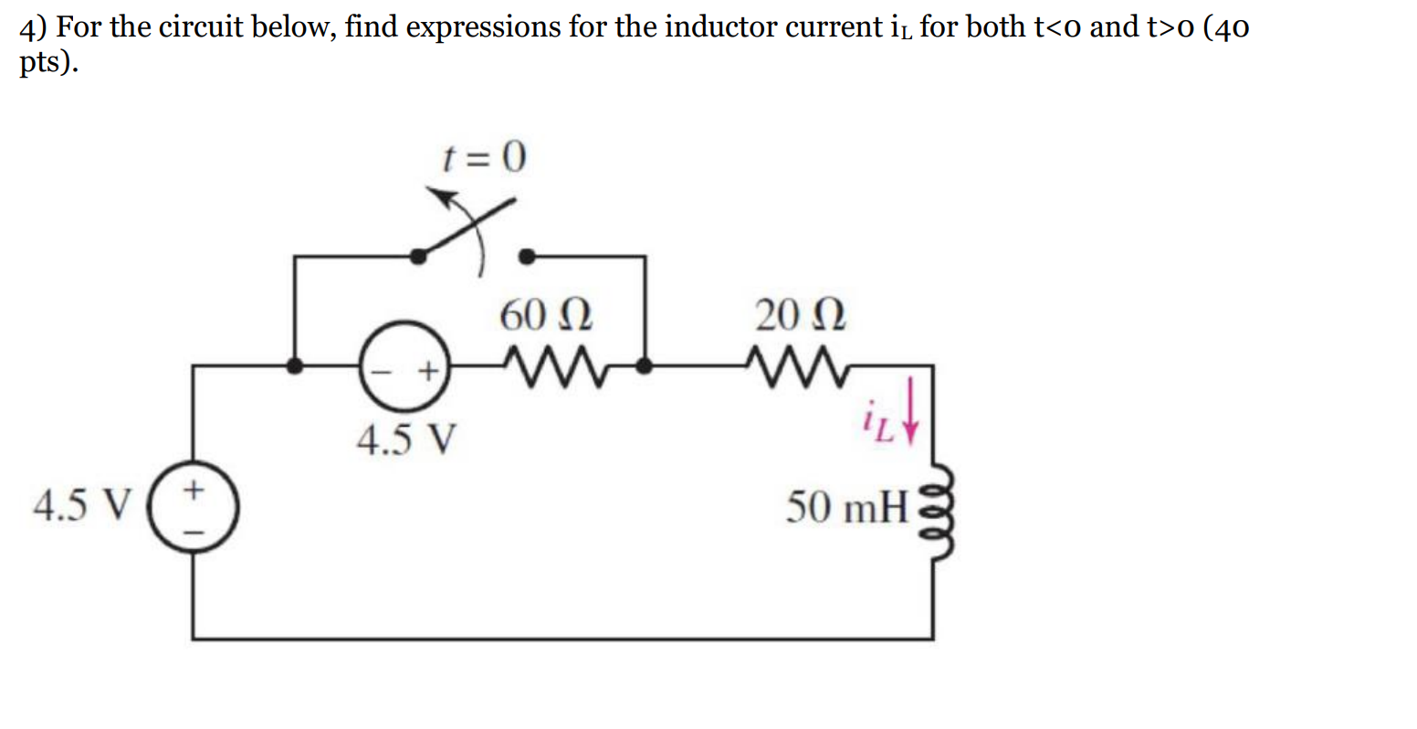 Solved For the circuit below, find expressions for the | Chegg.com