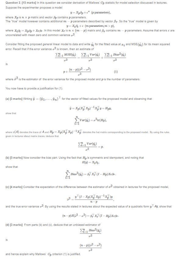 Question 2. [15 marks] In this question we consider | Chegg.com