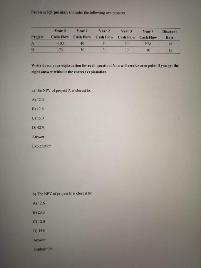Solved Problem 3(5 points): Consider the following two | Chegg.com